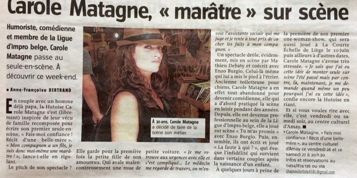 Vers L'avenir Huy Waremme - Carole Matagne - Mai 2017